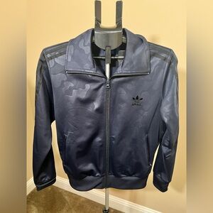 Adidas Womens Dark Blue Camo Bomber Jacket and Legging Set